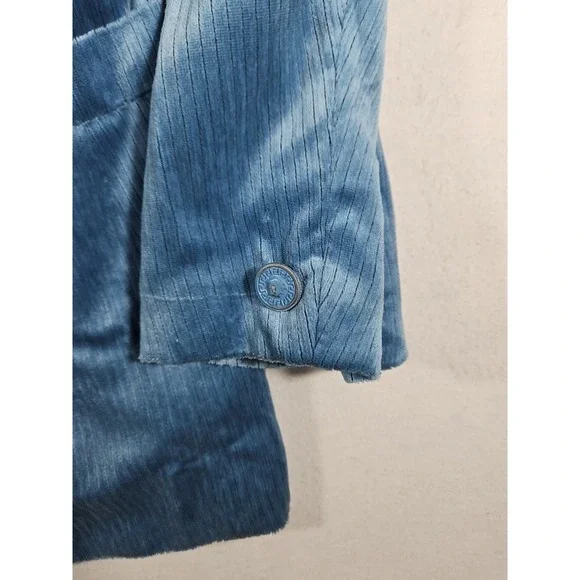 Vintage Gianni Versace Blue Corduroy Suit Jacket Size 52 Made In Italy
